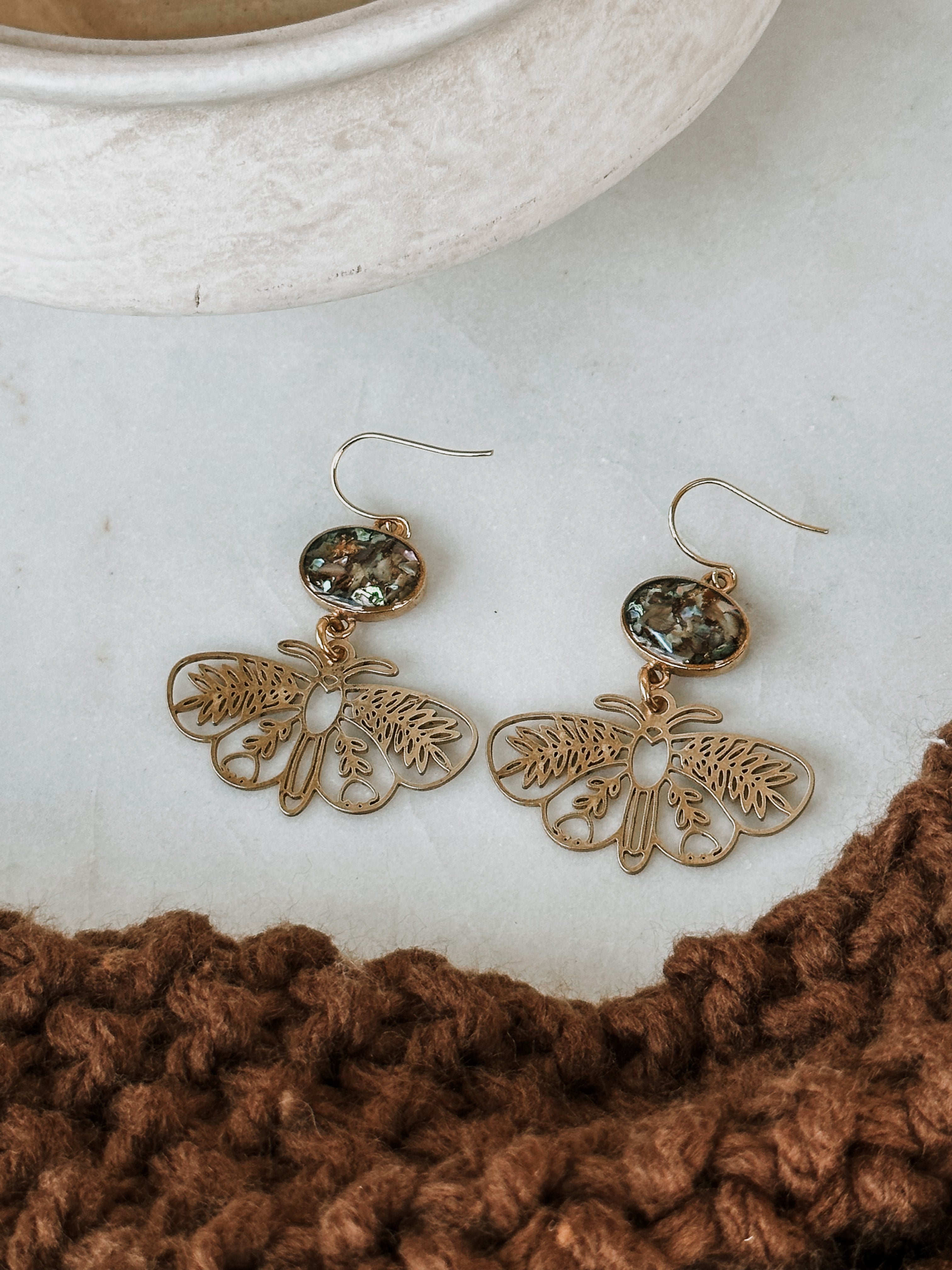 bella butterfly earings