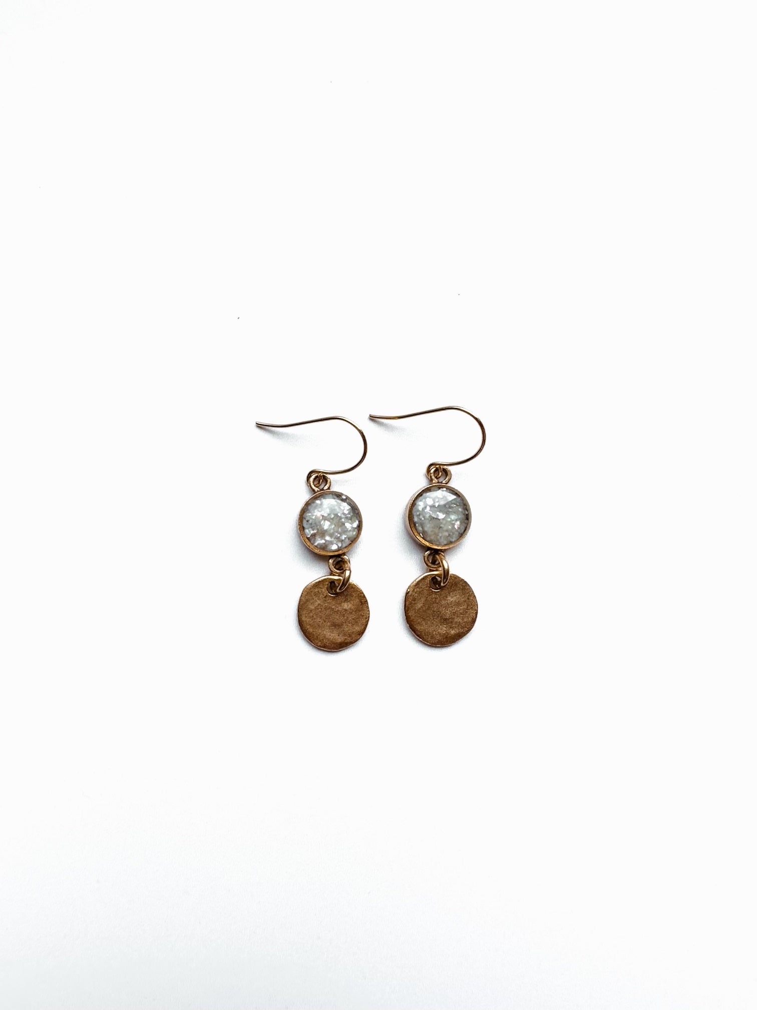 The Cabo-Crushed Gem Disc Earrings