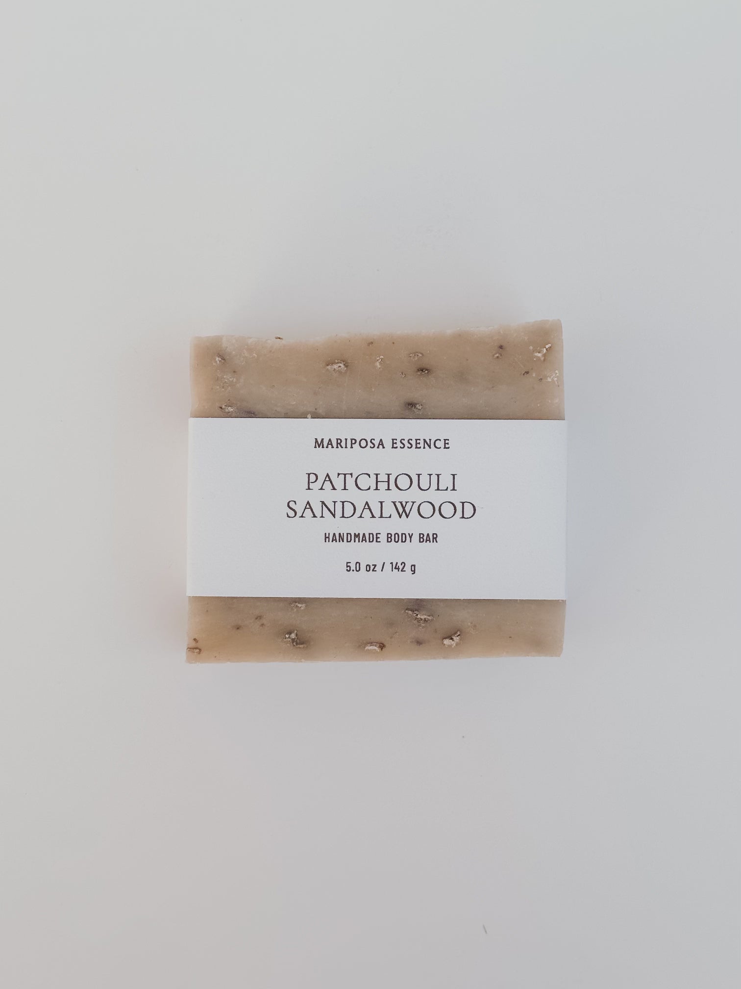 Patchouli Sandalwood displayed with a simple wrapper