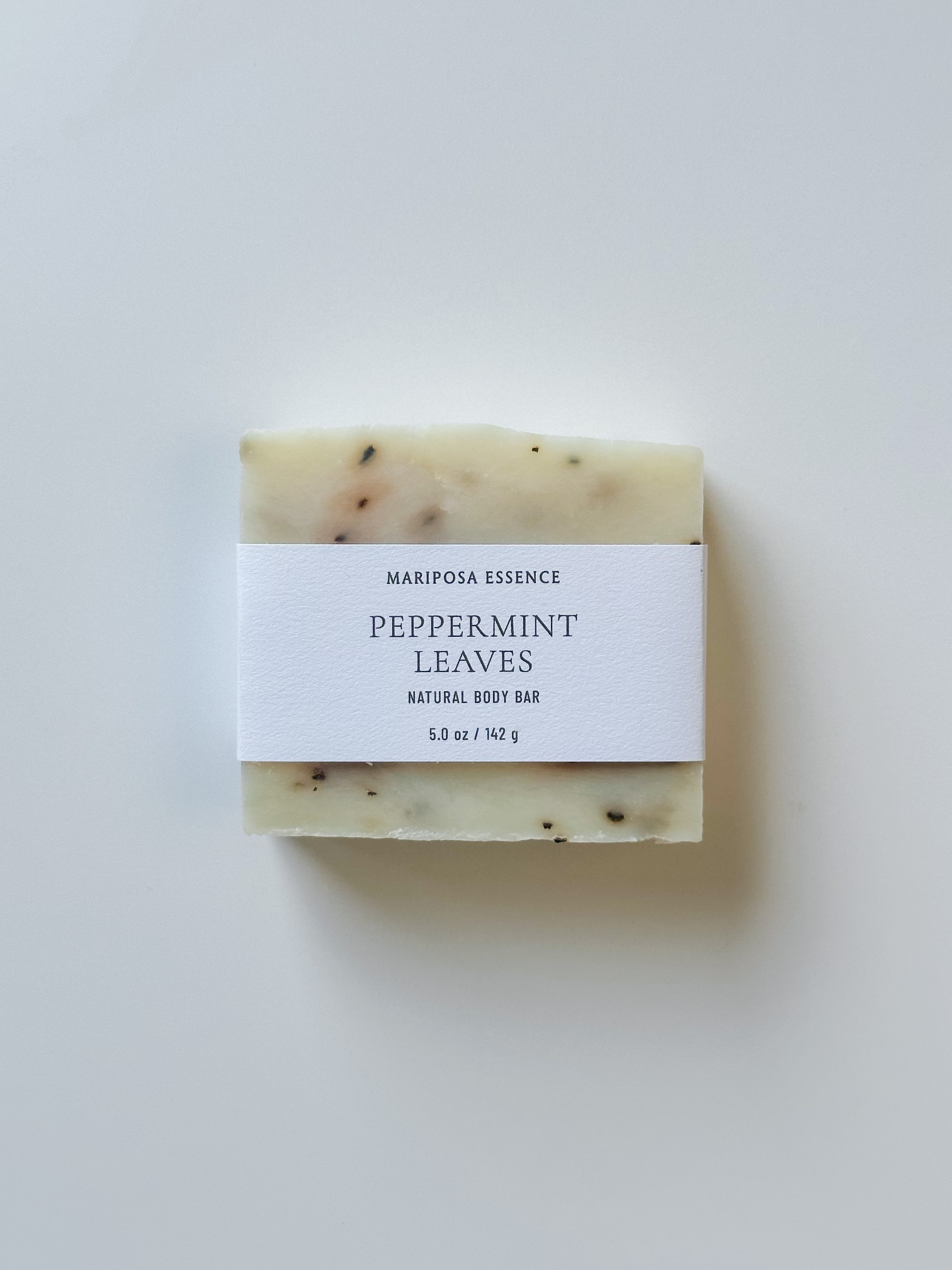 Peppermint Leaves body bar with crushed peppermint leaves