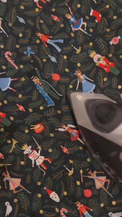 Sewing Kat from our keepsake collection with holiday print.

